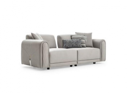 Sofagarnitur 3+3+1 Sitz Set Design Sofas Polster Leder Couchen Sofa